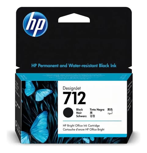 Cartucho De Tinta Hp Designjet 712 De 38 Ml Color Negro