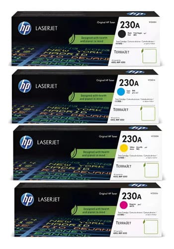 Combo Toner Hp 230a Original Negro Cian Magenta Amarillo X4 Negro Cian Amarillo Y Magenta