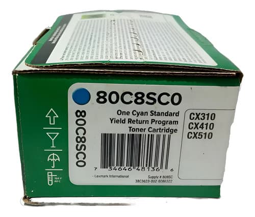 Toner 80c8sc0 Lexmark 808sc Cyan Original Cx310 Cx410 Cx510 Cyan