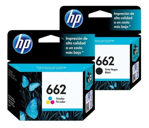 Combo De Cartuchos Hp 662 Negro Y Tricolor Deskjet Avantage