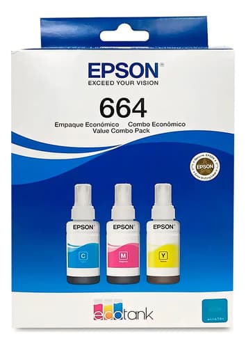 Combo Epson 664 X 3 Colores L210 L220 L355 210 365 Tinta Multicolor