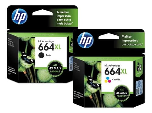 Kit De Cartuchos De Tinta Hp Ink Advantage 664xl Black Y Colored