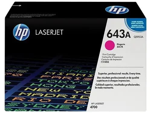 Toner Hp 643a 643 Magenta Q5953a Q5953 5953 4700 Magenta