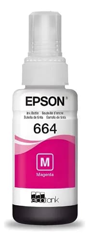 Tinta Para Impresora Epson T664320 Color Magenta 664 Magenta