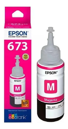 Botella Tinta Epson T673 673 Colores 70ml L800 L850 L810 Magenta