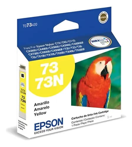 Cartucho Epson 73 T073420 Amarillo Original Vencido Tx220