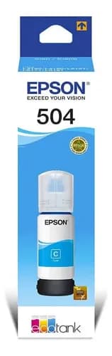 Botella De Tinta Epson 504 T504 Cyan L4150 L4160 Tinta Cian