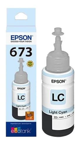Tinta Epson 673 Cian Claro T673520  L805 L800 L850 L1800 Cyan Light