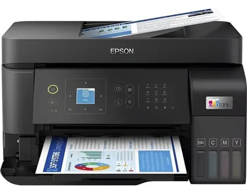 Impresora Multifunción A Color Epson Ecotank L5590 Con Wifi Negro
