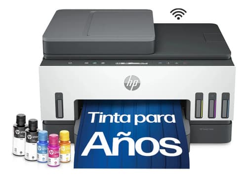 Impresora Multifuncional Hp Smart Tank 750 Sistema Continuo A Color Con Wi-fi - Duplex - Adf Blanco/gris