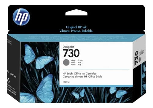 Cartucho Hp 730 Gris Original P2v66a 130ml T1600 T1700