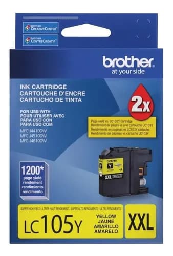Cartucho Brother Lc105y Lc105 Xxl Mfc J6720dw Amarillo