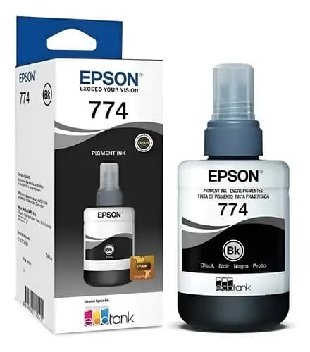 Botella Original Tinta Epson 774 T774 M100 M105 M200 M205 Negro
