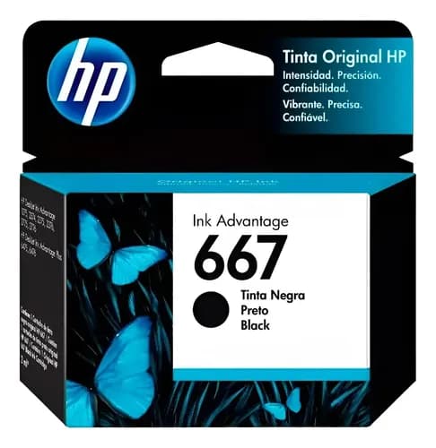 Cartucho Hp 667 Negro 1275 2775 2778 2779 2336 4175 4176