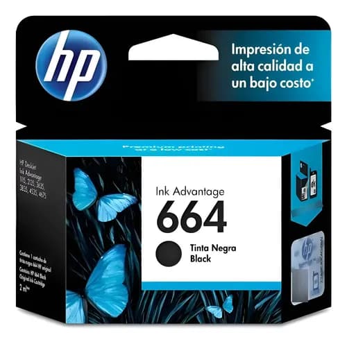 Cartucho Hp 664 Negro F6v29al 1115 2135 3635 3835 4535 4675 Si