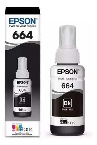 Tinta Para Impresora Epson 664 Color Negro De 70 Ml