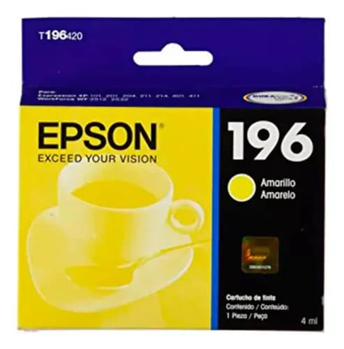 Cartucho Epson 196 Amarillo T196420 Xp104 Xp204 Vencido