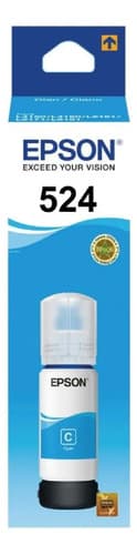Botella De Tinta Epson T524 T524220 Cyan Ecotank L15150 L15160 70ml Cian