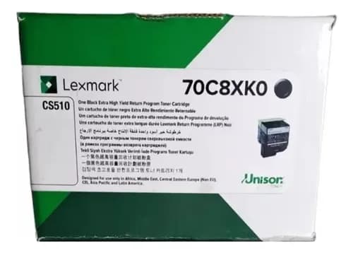 Cartucho Lexmark 70c8xk0 708xk Cs510 Original Alta Capacidad