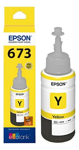 Tinta Impresora Epson T673 Amarilla 70 Ml Amarillo