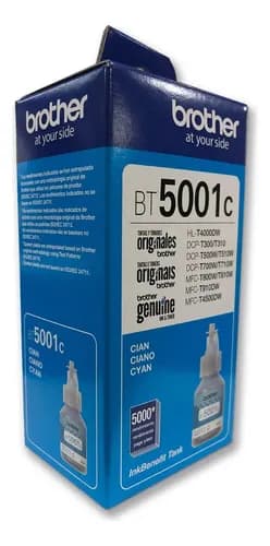 Cartucho De Tinta Brother Bt5001c Color Cian De 48.8 Ml