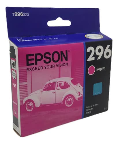 Cartucho De Tinta Epson 296, Color Magenta, 4 Ml