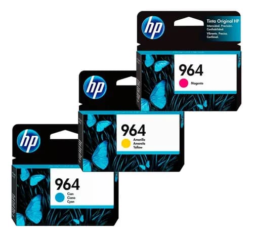 Kit 3 Cartuchos De Tinta Hp 964 Magenta/ciano/amarelo