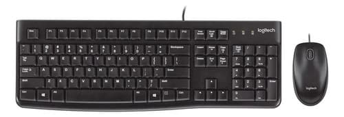 Kit De Teclado Y Mouse Logitech Mk120 Español Usb Negro