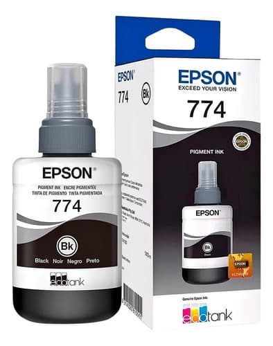 Tinta Epson Negra 774 T774120 De 140ml Negro