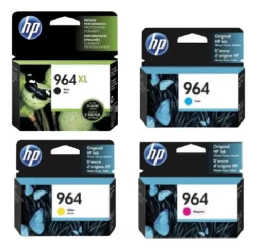 Combo Cartucho Hp 964xl Negro + 964 Colores Comun Originales
