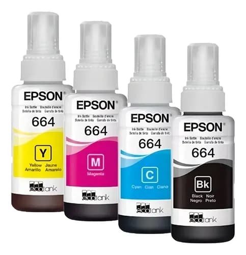 Tinta Epson 4 Colores Caja Cer T664 L1300 L396 L395