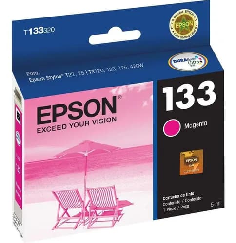Cartucho Epson T133 Color Magenta Cyan