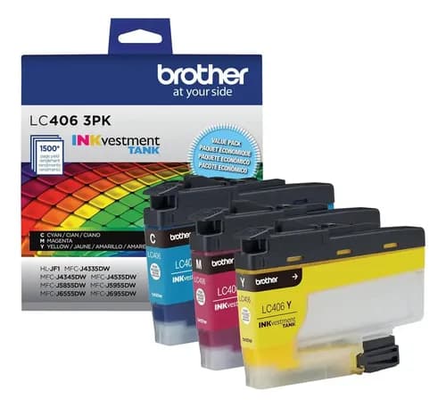 Pack Cartuchos Brother Lc406 3 Colores Mfc-j6955dw
