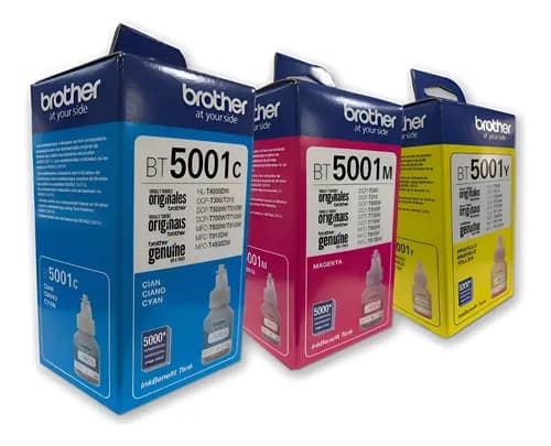 Combo Brother 5001 T220 T420 T510 T720 T820 T4500 Original Cian / Amarillo / Magenta