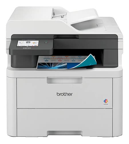 Impresora Multifuncion Color Brother Laser Dcp-l3560cdw Wifi Gris