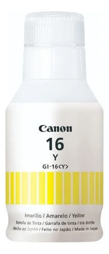 Botellas De Tinta Canon Gi 16 Gx6010 Gx7010 Tinta Amarillo Amarillo