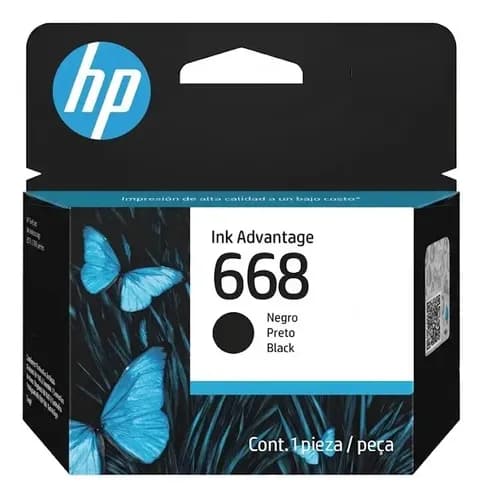 Cartucho De Tinta Hp 668 7fp37vl Advantage Negro