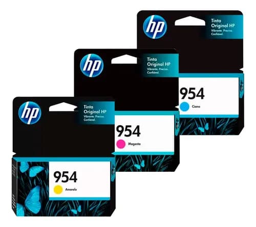 Kit 3 Cartuchos De Tinta Color 954 Hp 7720 8210 8720 8730