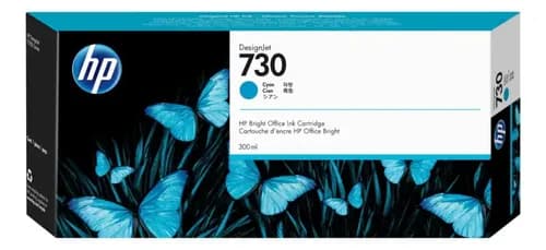 Cartucho De Tinta Hp 730 Color Cian De 300 Ml
