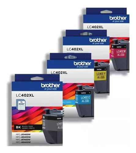 Combo Cartucho Brother Lc402xl Negro + Colores Mfcj5340dw