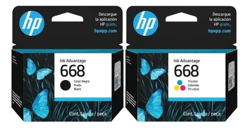 Combo Cartuchos Originales Hp 668 Negro + Tricolor
