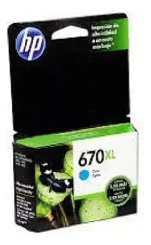 Cartucho Tinta Hp 670xl Cz118al Cian