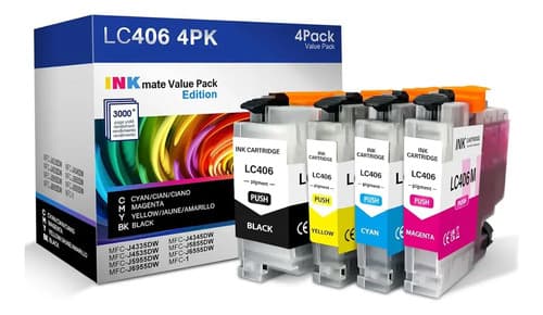 Pack Cartuchos Brother Lc406 4 Colores Mfc-j6955dw