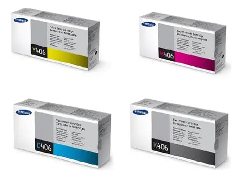 Combo De 4 Toners Samsung 406s Negro Cian Magenta Amarillo