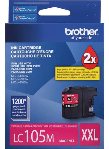 Cartucho De Tinta Brother Lc105m Color Magenta De 60 Ml