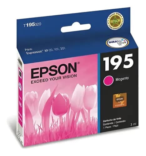Cartucho Epson 195 Magenta T195320al Xp101 Xp201 Xp211