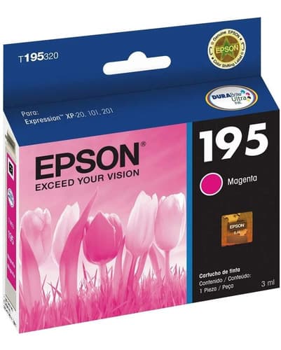 Epson 195 Magenta Cartucho T195320 Para Xp-20 101 201 211