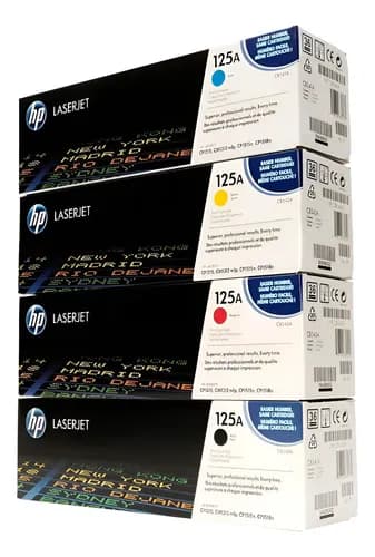 Toner Hp 125a 125 Combo 4 Colores Cb541a 1215 312 1515 1815 Negro/cian/magenta/amarillo