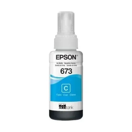 Botella Tinta Epson T673 Cian 70 Ml T673220 Cian
