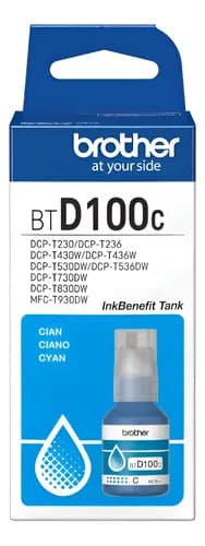 Tinta Brother Btd100c Cyan T230 T430w T530dw T730 T830dw Cian